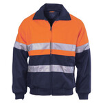 Mens HiVis Two Tone Bluey Bomber Jacket with CSR R/Tape