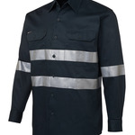 Mens Hi Vis Long Sleeve (D+N) 190G Shirt