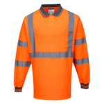 Hi-Vis X Back Polo Shirt Long Sleeve
