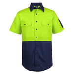 Hi Vis Class F Ripstop Short Sleeve Work Shirt