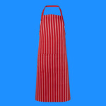 Bib Striped Apron with Pocket