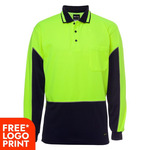 Mens Hi Vis Long Sleeve Gap Polo