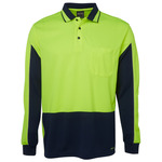 Mens Hi Vis Long Sleeve Gap Polo
