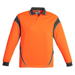 Mens Hi Vis Aztec Polo - Long Sleeve